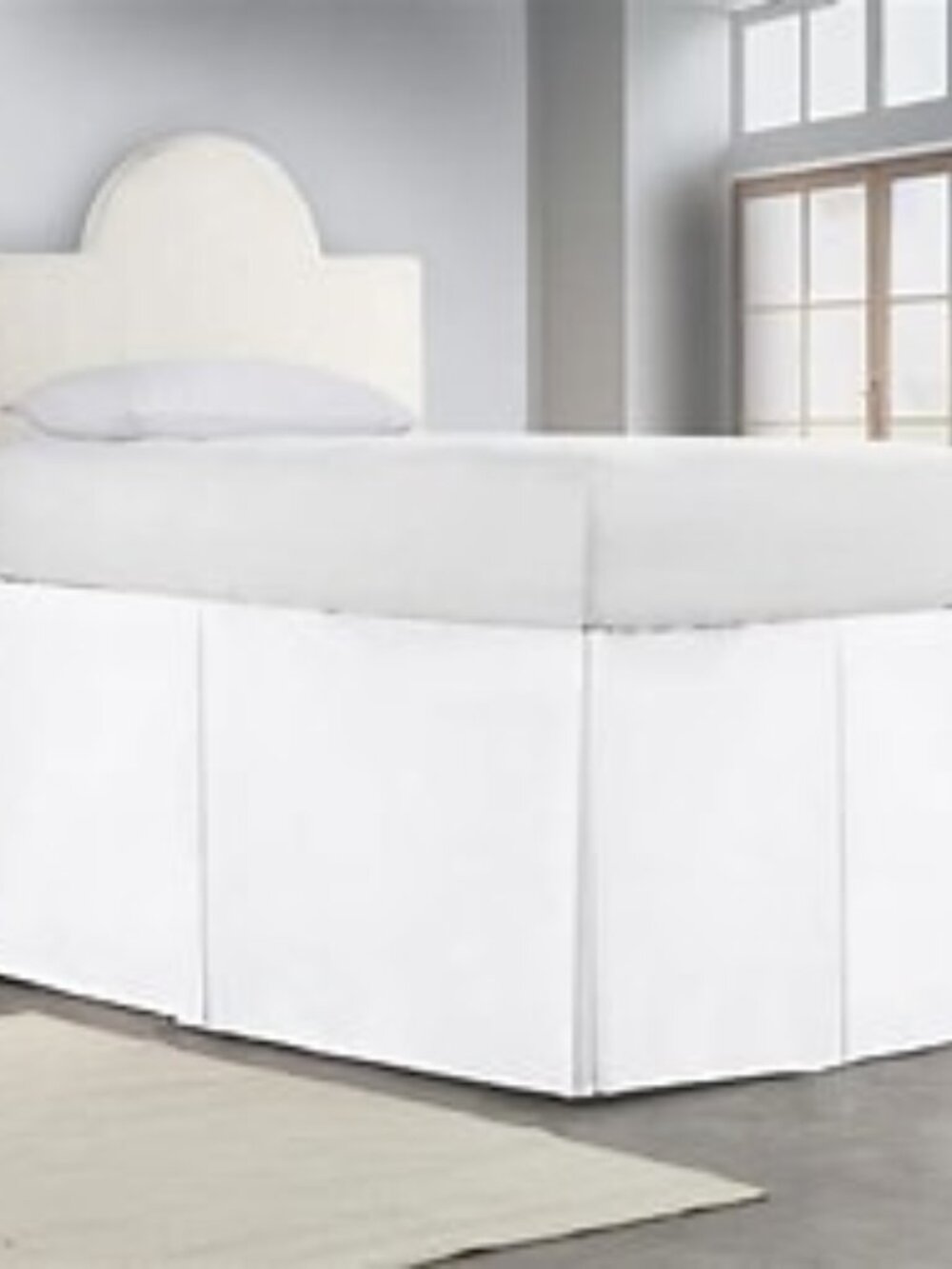 Twin/Twin XL CiCLO rPET  ; Drop Dorm Room Bed Skirt White - Room Essentials